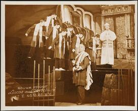 ["A Flag Is Born" theater still.]