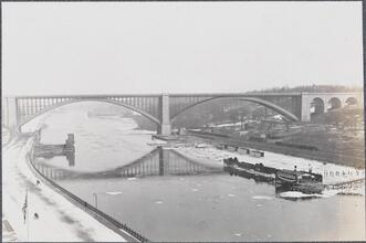 [A. Washington Bridge ; B. Railroad tracks.]