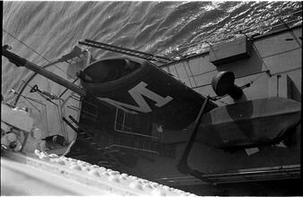 [Overhead view of tugboat.]