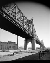 [Looking over the East River from Roosevelt Island to Queens.]