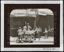 What the boys learn on their street playground; the Dutch grocer's inquiry "Vat means dot 'sheese it? Epery time day say sheese it something vas gone!"