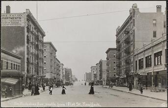 St. Nicholas Ave, south from 181st St., New York.