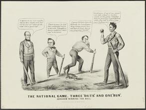 The National Game. Three "Outs" and One "Run".