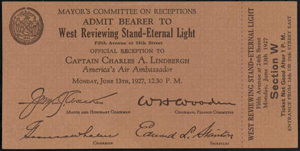 Official Reception to Captain Charles A. Lindbergh