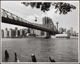 [Queensboro Bridge and Roosevelt Island Tramway.]