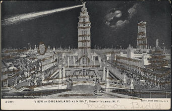 View of Dreamland at Night, Coney Island, N. Y.
