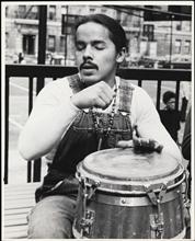 Long-haired drummer, Puerto Rican, Second Avenue and 95th St.