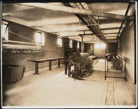 [Interior with machinery.]