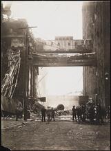 [Building in ruins after a fire.]