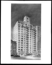 215 East 79th Street. Copy drawing of sixteen story plus penthouse apartment by Burt Sullivan.