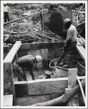 [Workers at the World Trade Center construction site.]