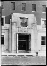 St. Vincent's Hospital Dispensary. Entrance detail.