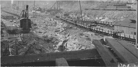 [New York Central Railroad Company construction on east 50th Street.]