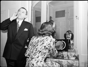 Billy Rose [Billy Rose and Eleanor Holm at home.]