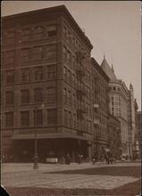 [Centre Street, west side looking north from Worth to Leonard Streets.]