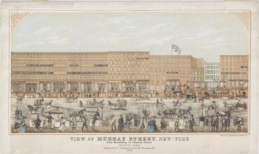 View of Murray Street, New-York from Broadway to Church Street, North Side