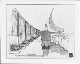 [Architectural rendering of La Guardia Airport.]