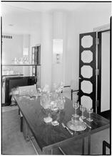 Steuben Glass, Inc. Conference Room, table set with glassware.
