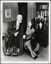 ["The Man Who Came to Dinner" theater still.]