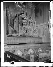 Stuyvesant Square. St. George Protestant Episcopal Church. General view of east end, interior.