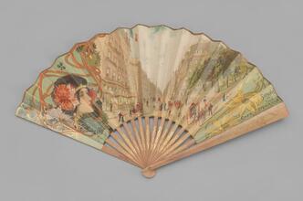 Advertising fan issued by Café Martin, New York