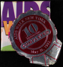 AIDS Walk New York - 10 Kilometers Completed - May 31, 1992