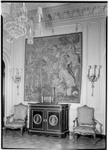 James Cushman [residence]. Tapestry and jade chest.