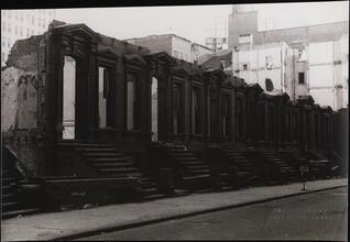 Brownstone facades, West 58th Street.