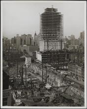 Rockefeller Center. Construction, steel frame