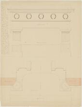 Plan for the entrance doors for the two houses on Bleecker Street