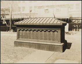 Broadway and Wall Street. Trinity Cemetery. Albert Gallatin Tomb