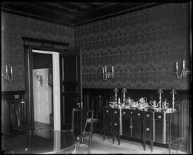 Harris Charles Fahnestock house. [Dining room with side table.]