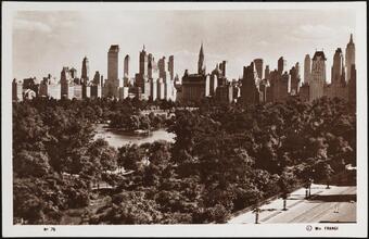 View South from Central Park, Mid-Town Skyline, N.Y.C.