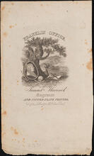 Franklin Office. Samuel Maverick, Engraver and Copper-Plate Printer
