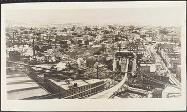 [View from the Brooklyn Bridge.]