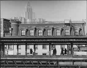 [Chatham Square elevated railroad station.]