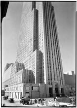 Rockefeller Center. RCA Building, oblique view from 49th Street.