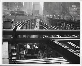 [World Trade Center under construction.]