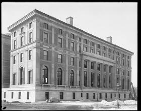 116th Street and Amsterdam Avenue. Columbia University, Hamilton Hall.
