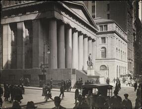 [Treasury Building, north east corner Wall and Nassau Streets.]