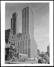 100 Park Avenue. Apartment building, view from ground.