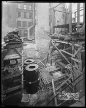 Woolworth Building, Looking South, Near West End [Construction zone.]