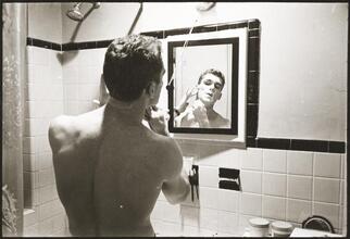 Walter Cartier, Prizefighter of Greenwich Village [Walter Cartier shaving.]