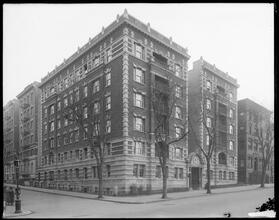 Broadway at the corner of West 156th Street. Audubon Park Apartments.