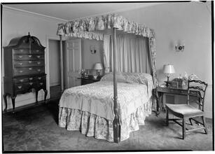 Richard F. Hoyt [residence]. Master bedroom toward bed and highboy.