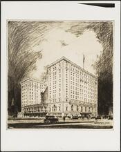 [Architectural drawing of an unidentified building, likely a hotel.]