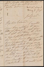 Letter from Anne Charlotte McAdam to Edward Floyd De Lancey, July 22, 1851