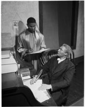[Ossie Davis and William Marshall in "The Green Pastures".]