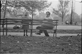 Men Are Such Wolves [Man talking to a woman in the park.]