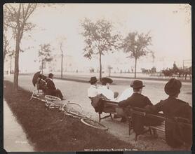 Resting & Watching - Riverside Drive, 1896.